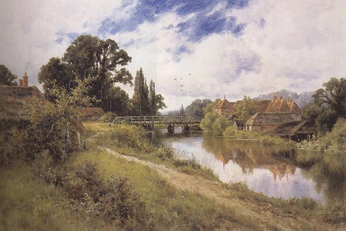 Henry h.parker Woolhampton,Berkshire (mk37) oil painting picture